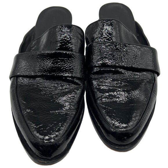 REBECCA MINKOFF Leather Pointy Toe Flat Loafer Mules 7 - Picture 1 of 6